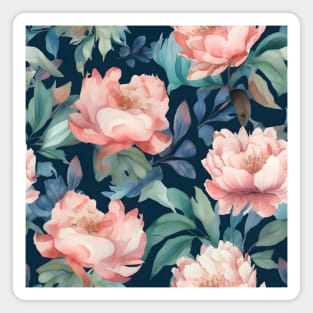 Blooming Elegance: Peony Flower Pattern Magnet